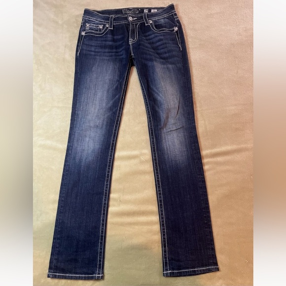 NWOT Miss Me Signature Straight Sequin Aztec Jeans - Picture 2 of 10